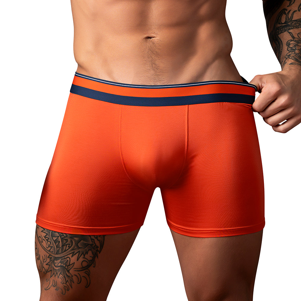 Men's Soo Cumfy Boxer Brief in Orange - M